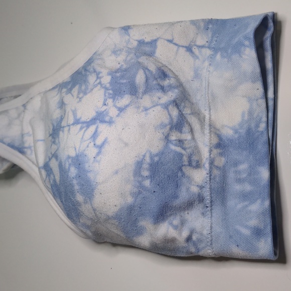 Jockey bralette, white and blue tie-dye, size medium - Picture 5 of 5